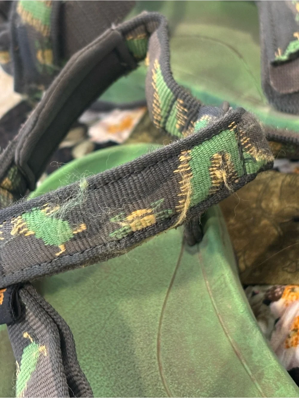 Teva Kids Green and Gray Patterned Sport Sandals